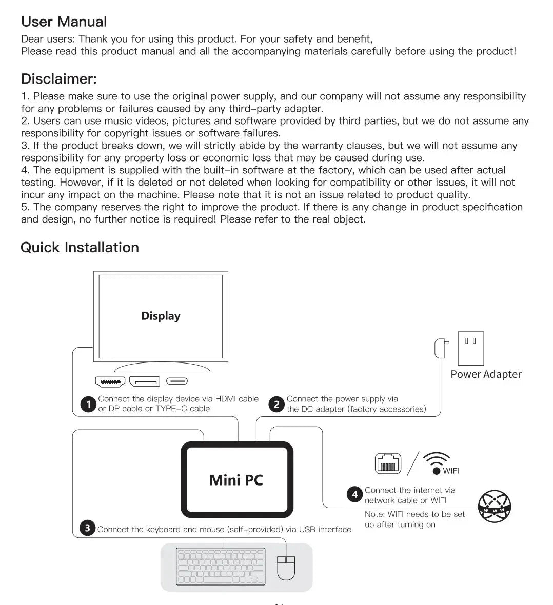 2026 Mini PC Intel Core i9 8950HK Windows 11 UHD Graphics 16GB LPDDR4 1TB 2TB M.2 SSD WiFi 6 BT5.2 Desktop PC Office Computer