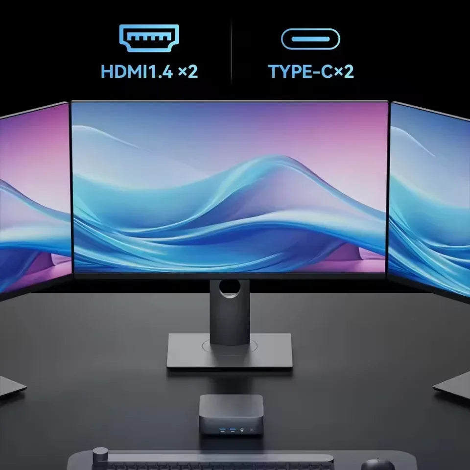 2026 Mini PC Intel Core i9 8950HK Windows 11 UHD Graphics 16GB LPDDR4 1TB 2TB M.2 SSD WiFi 6 BT5.2 Desktop PC Office Computer