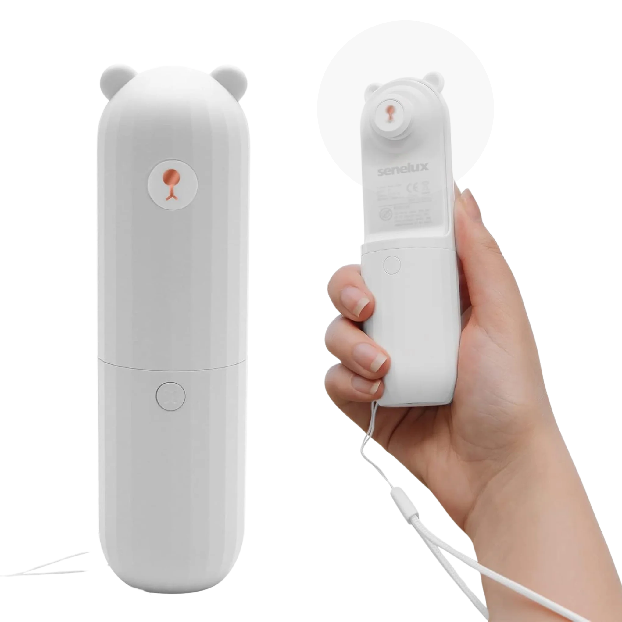 Rechargeable Hand Held Pocket Fan for Personal Cooling with Medium and High Fan Speeds and Optional Portable Power Bank-0