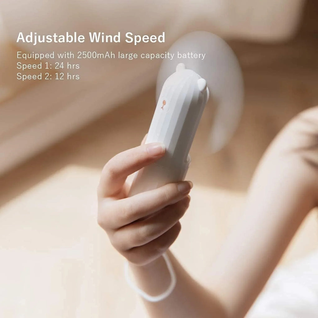 Rechargeable Hand Held Pocket Fan for Personal Cooling with Medium and High Fan Speeds and Optional Portable Power Bank-2